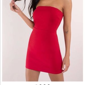 Tobi sexy red strapless minidress